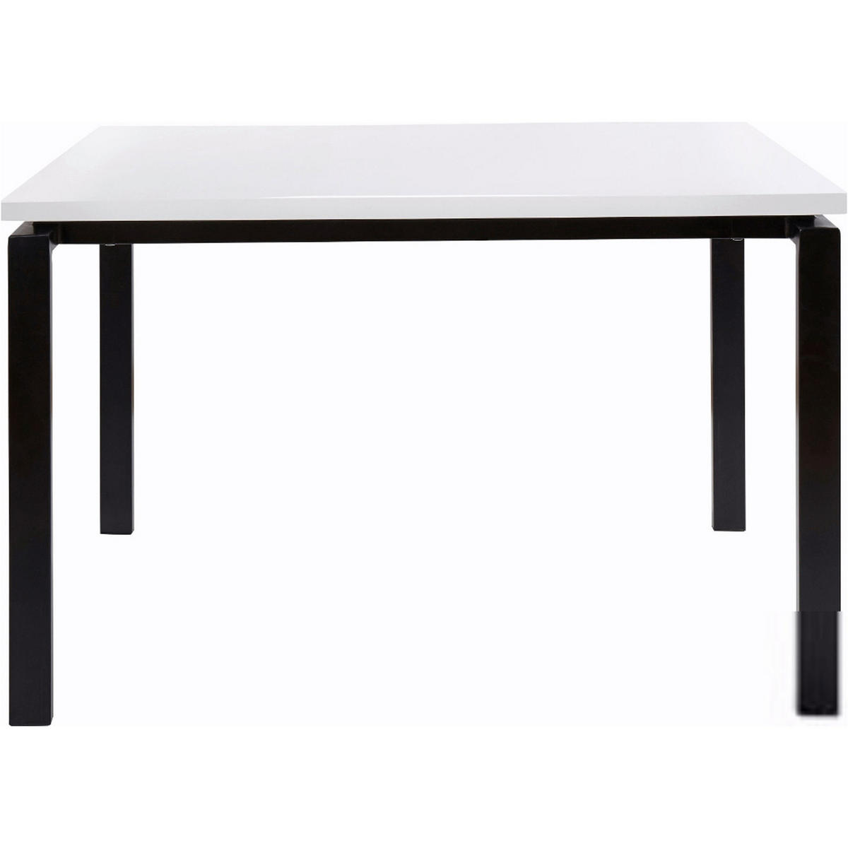 ESSTISCH in Metall, Holzwerkstoff 120/75/90 cm  - Schwarz/Weiß, Design, Holzwerkstoff/Metall (120/75/90cm) - MID.YOU