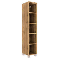 BADEZIMMERREGAL  - Eichefarben/Silberfarben, Konventionell, Holzwerkstoff/Kunststoff (25cm) - Held