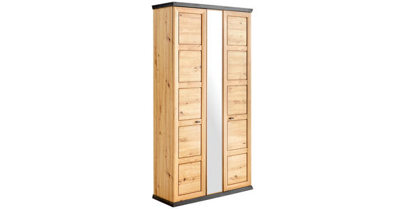 GARDEROBENSCHRANK  in 103/196,5/38,5 cm  - Schwarz/Eiche Artisan, LIFESTYLE, Holzwerkstoff/Metall (103/196,5/38,5cm) - Hom`in