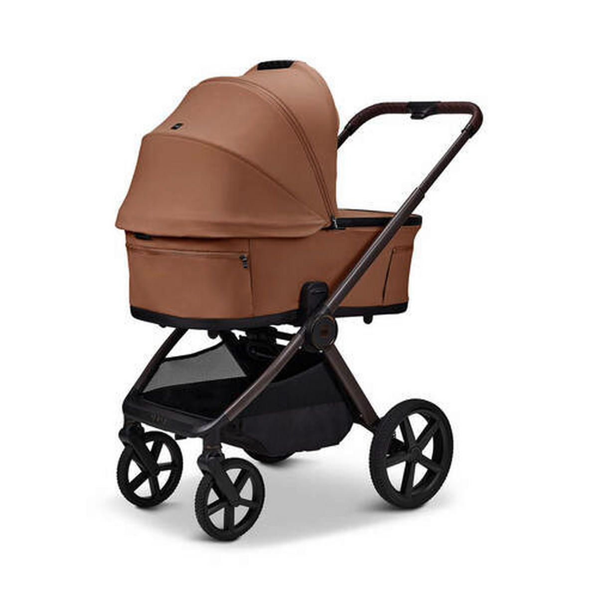 KOMBIKINDERWAGEN Gio Fold ETPU  - Cognac/Braun, Basics, Textil/Metall (120/58/92cm) - Moon Edition