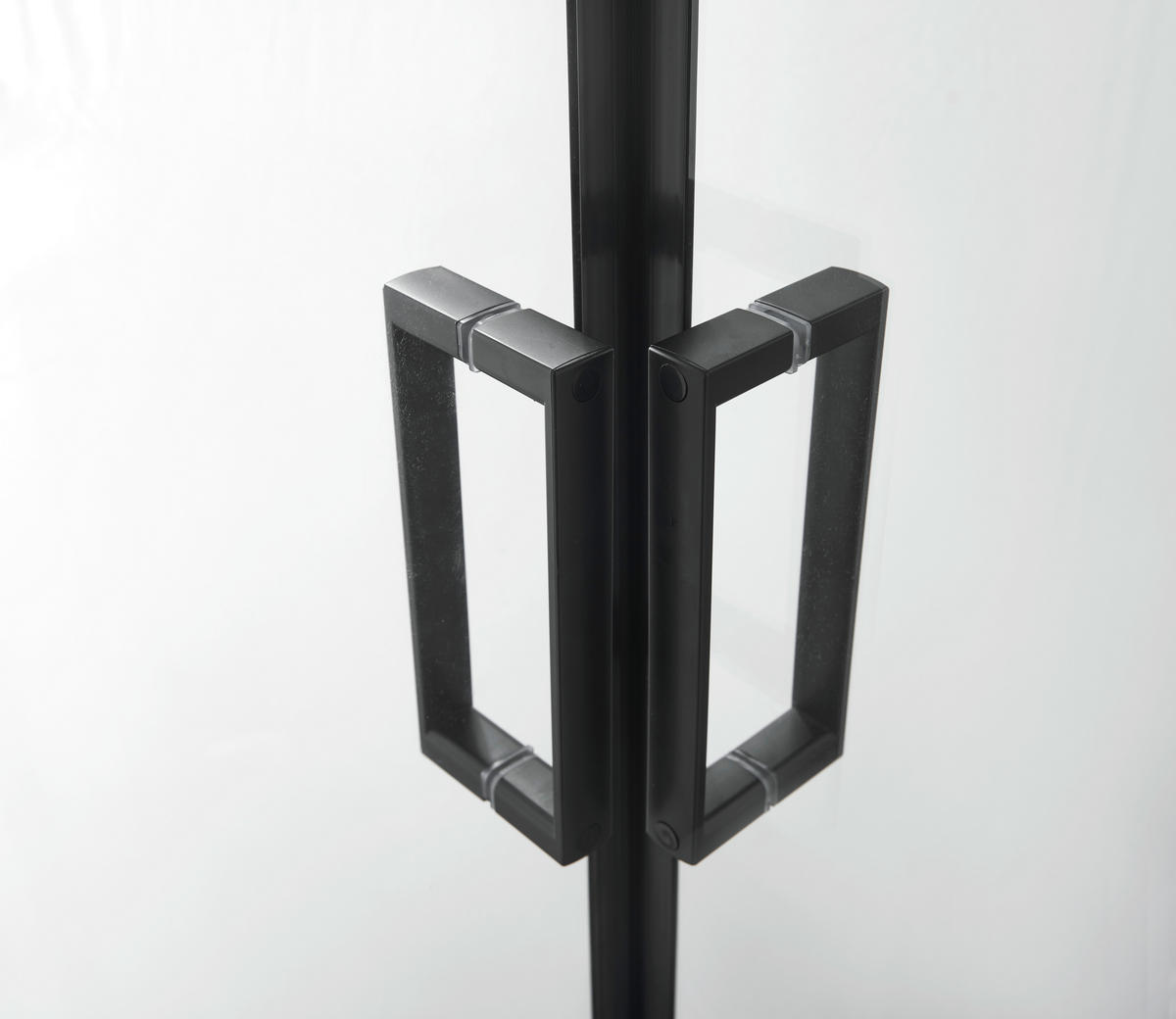 DUSCHKABINE 78,5-90/190/78,5-90 cm  in Schwarz  - Schwarz, KONVENTIONELL, Glas/Metall (78,5-90/190/78,5-90cm) - Sanotechnik