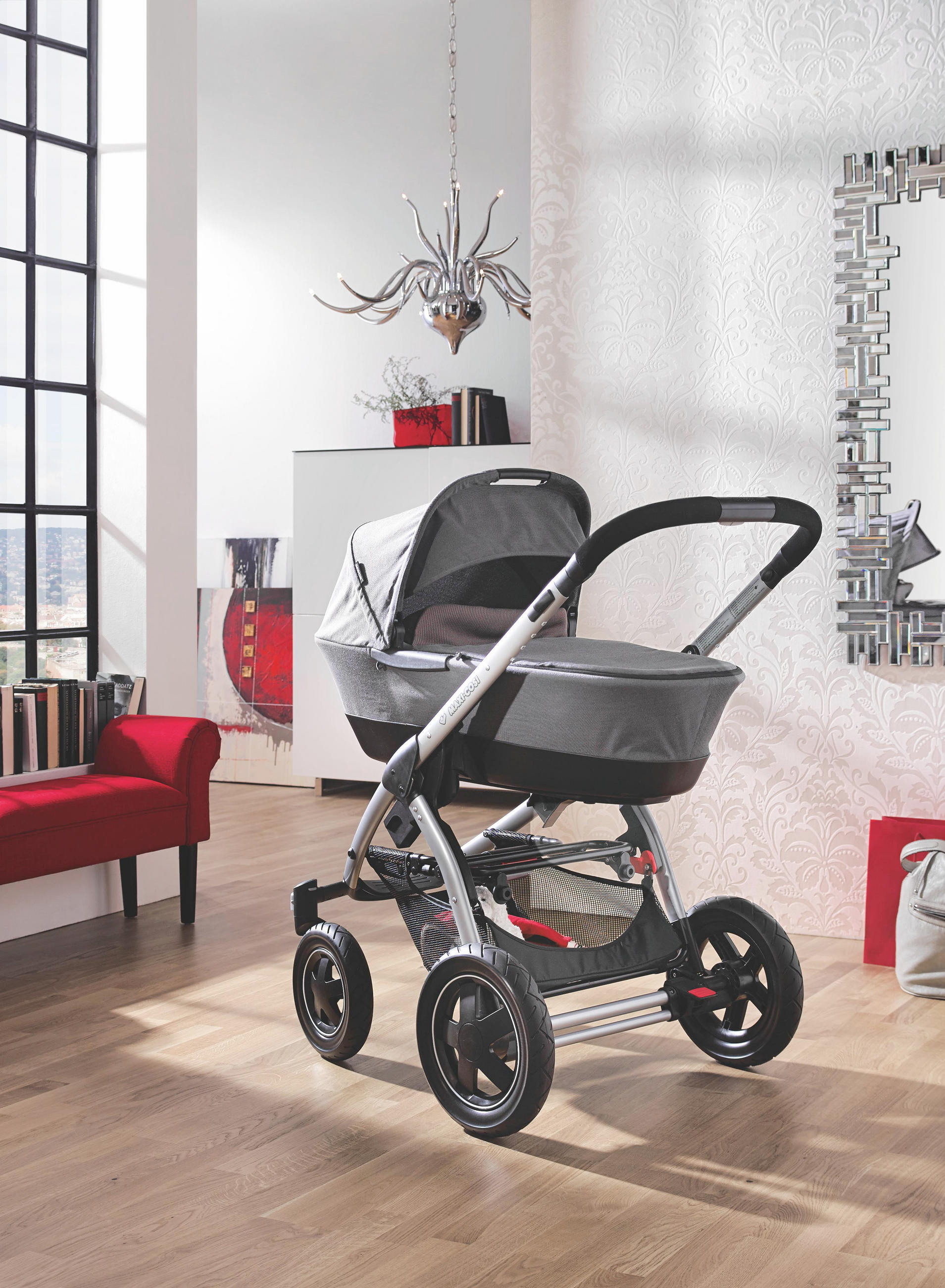 KINDERWAGENSET Mura 4 Plus - Silberfarben/Hellgrau, KONVENTIONELL, Kunststoff/Textil (94,5/65/100,5cm) - MAXI-COSI