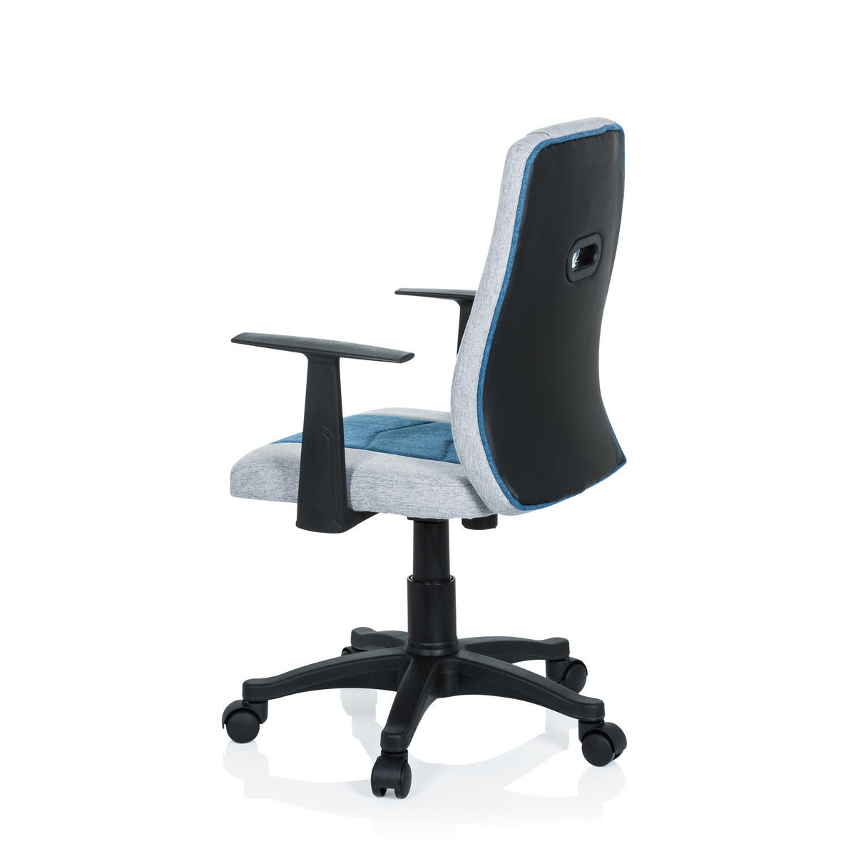 JUGENDDREHSTUHL Blau, Grau  - Blau/Schwarz, Basics, Kunststoff (55/95-105/45cm) - MID.YOU