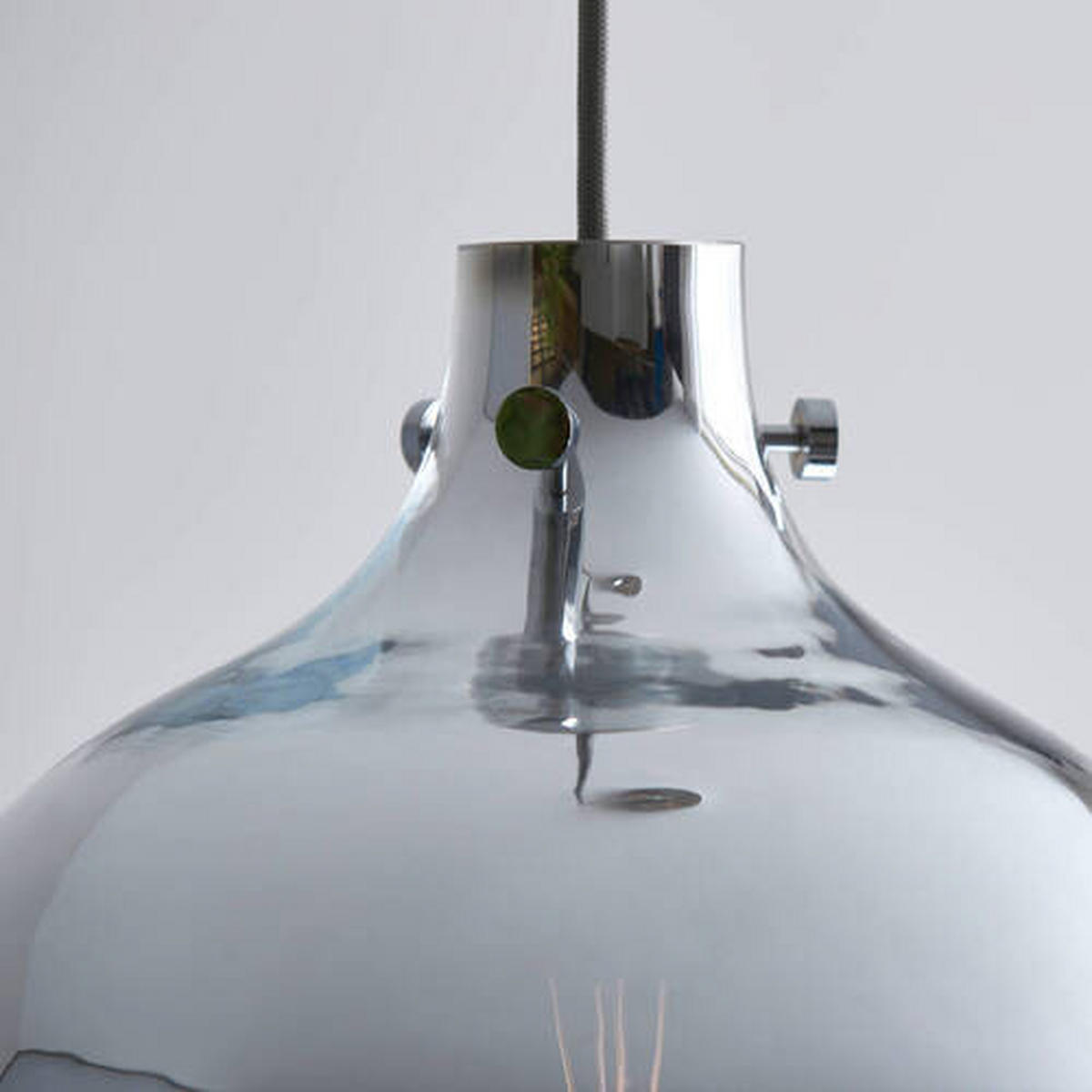 HÄNGELEUCHTE 32/158 cm  - Chromfarben, Design, Glas (32/158cm) - ENDON