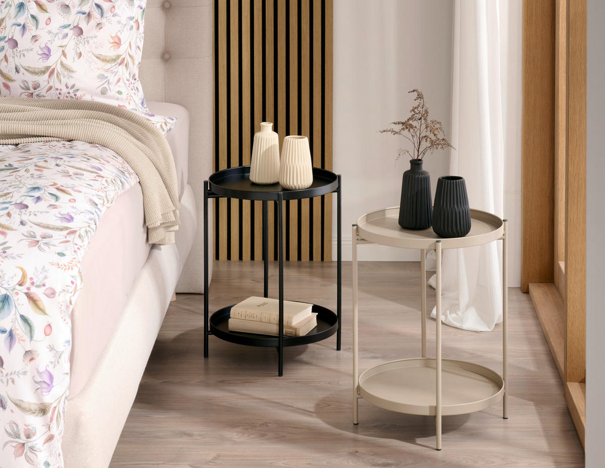 BEISTELLTISCH in Metall  - Schwarz, Basics, Metall (39,5/50cm) - Ambia Home