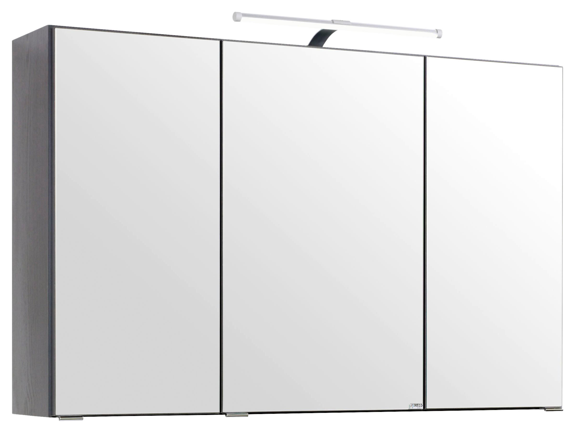 SPIEGELSCHRANK 100/64/20 cm  - Chromfarben/Graphitfarben, KONVENTIONELL, Glas/Holzwerkstoff (100/64/20cm) - Xora