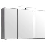 SPIEGELSCHRANK 100/64/20 cm  - Chromfarben/Graphitfarben, KONVENTIONELL, Glas/Holzwerkstoff (100/64/20cm) - Xora