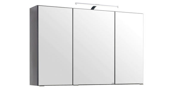 SPIEGELSCHRANK 100/64/20 cm  - Chromfarben/Graphitfarben, KONVENTIONELL, Glas/Holzwerkstoff (100/64/20cm) - Xora