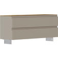 GARDEROBENBANK  in 110/49/33 cm  - Sandfarben/Eichefarben, Design, Holzwerkstoff/Metall (110/49/33cm) - Moderano