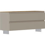 GARDEROBENBANK  in 110/49/33 cm  - Sandfarben/Eichefarben, Design, Metall (110/49/33cm) - Moderano