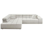 ECKSOFA Weiß Feincord  - Schwarz/Weiß, Design, Kunststoff/Textil (215/319cm) - Hom`in