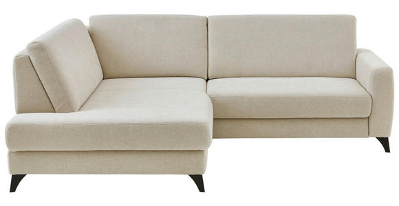 ECKSOFA Beige Chenille  - Beige/Schwarz, Design, Textil/Metall (182/239cm) - Valnatura