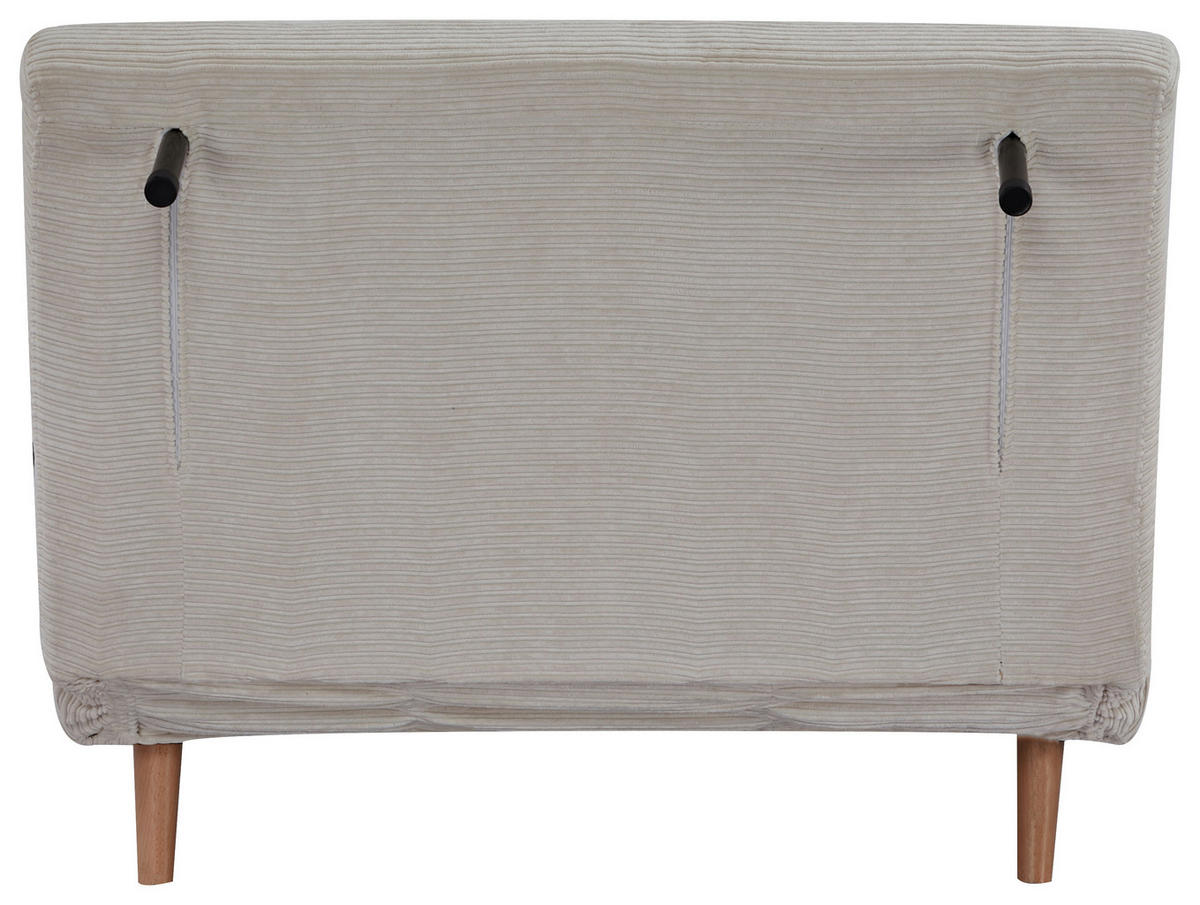 FEKVŐFOTEL textil krémszínű  - krémszínű/natúr színű, Modern, textil/fa (102/82/91cm) - MID.YOU