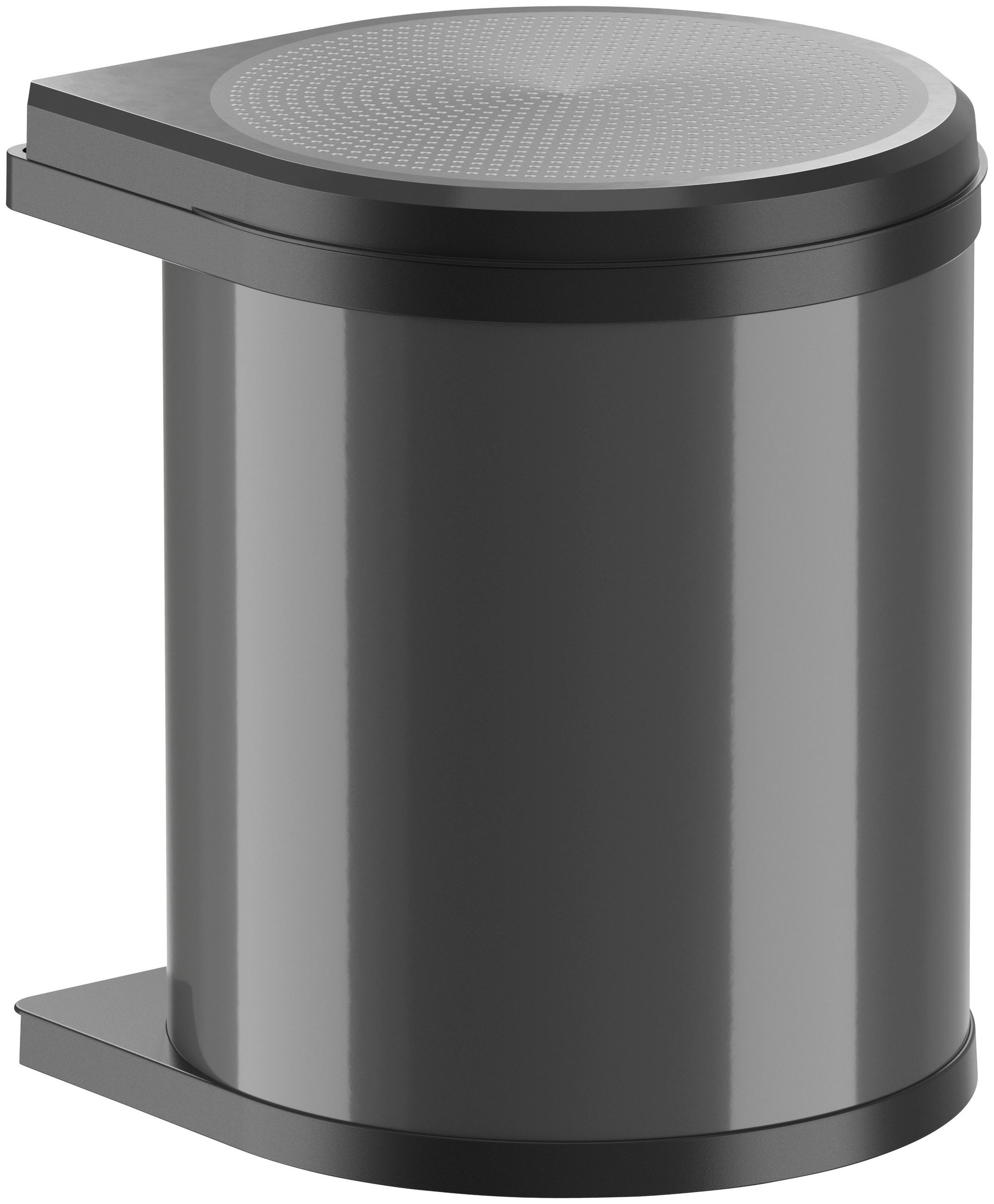ABFALLSAMMLER Big Box 15 15 L  - Schwarz/Grau, Basics, Kunststoff/Metall (29,0/30,4/36,5cm) - Hailo