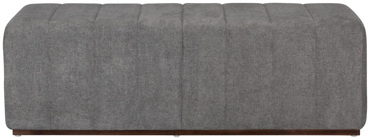 HOCKERBANK in Holz, Textil Grau  - Naturfarben/Grau, Design, Holz/Textil (122/41/45cm) - MID.YOU