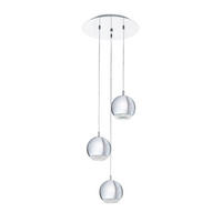 HÄNGELEUCHTE 29/110 cm  - Klar/Chromfarben, Basics, Kunststoff/Metall (29/110cm) - Eglo
