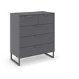 KOMMODE  in 80/81/42 cm  - Dunkelgrau, Design, Holzwerkstoff/Metall (80/81/42cm) - Carryhome