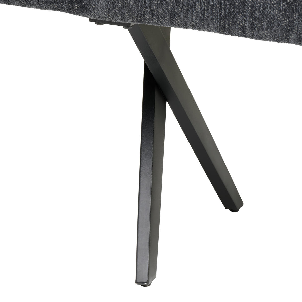 SITZBANK Metall, Textil Dunkelgrau  - Dunkelgrau/Schwarz, Konventionell, Textil/Metall (140/49/47cm) - MID.YOU