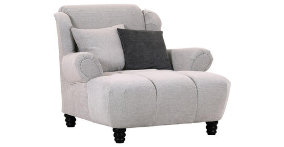 XXL-SESSEL - Anthrazit/Beige, KONVENTIONELL, Holz/Textil (125/100/140cm) - Carryhome