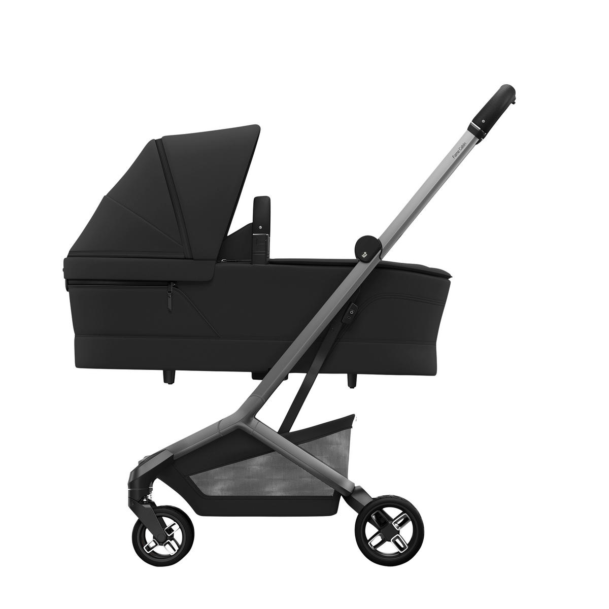 KINDERWAGENSET  Zero-G Travelsystem  Onyx Black  - Silberfarben/Schwarz, Basics, Textil (44,5/105/84cm) - Maxi-Cosi