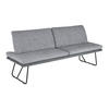 SITZBANK in Metall, Textil Dunkelgrau  - Dunkelgrau/Schwarz, Design, Textil/Metall (208/91/72cm) - Dieter Knoll
