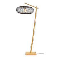 GOLVLAMPA GOOD&MOJO    - svart/naturfärgad, Trend (176/60/80cm) - Good & Mojo