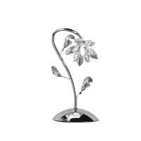 KRISTALL-TISCHLEUCHTE 20/35 cm   - Chromfarben, KONVENTIONELL, Glas/Metall (20/35cm)