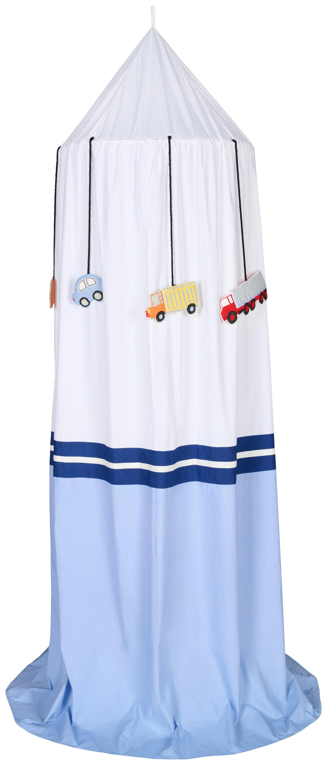 BALDACHIN - Blau/Weiß, Basics, Holz/Textil (60/240cm) - Patinio