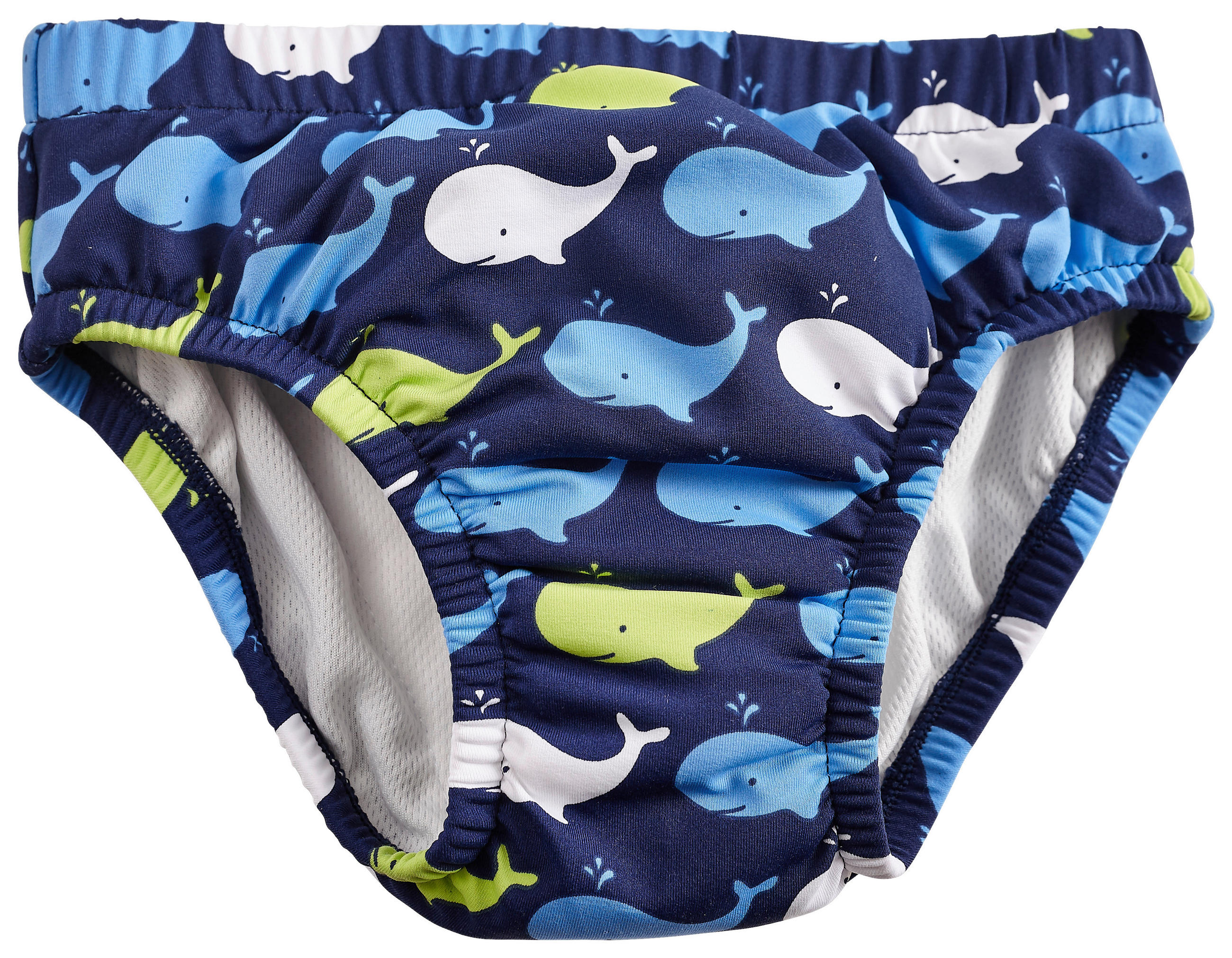 BADEWINDEL Whale  - Blau/Weiß, Basics, Textil (62/68null) - My Baby Lou