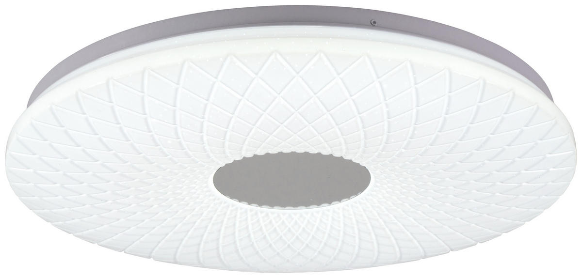 LED PLAFONJERA - bela, Lajfstajl, metal/plastika (48/6,5cm) - Novel