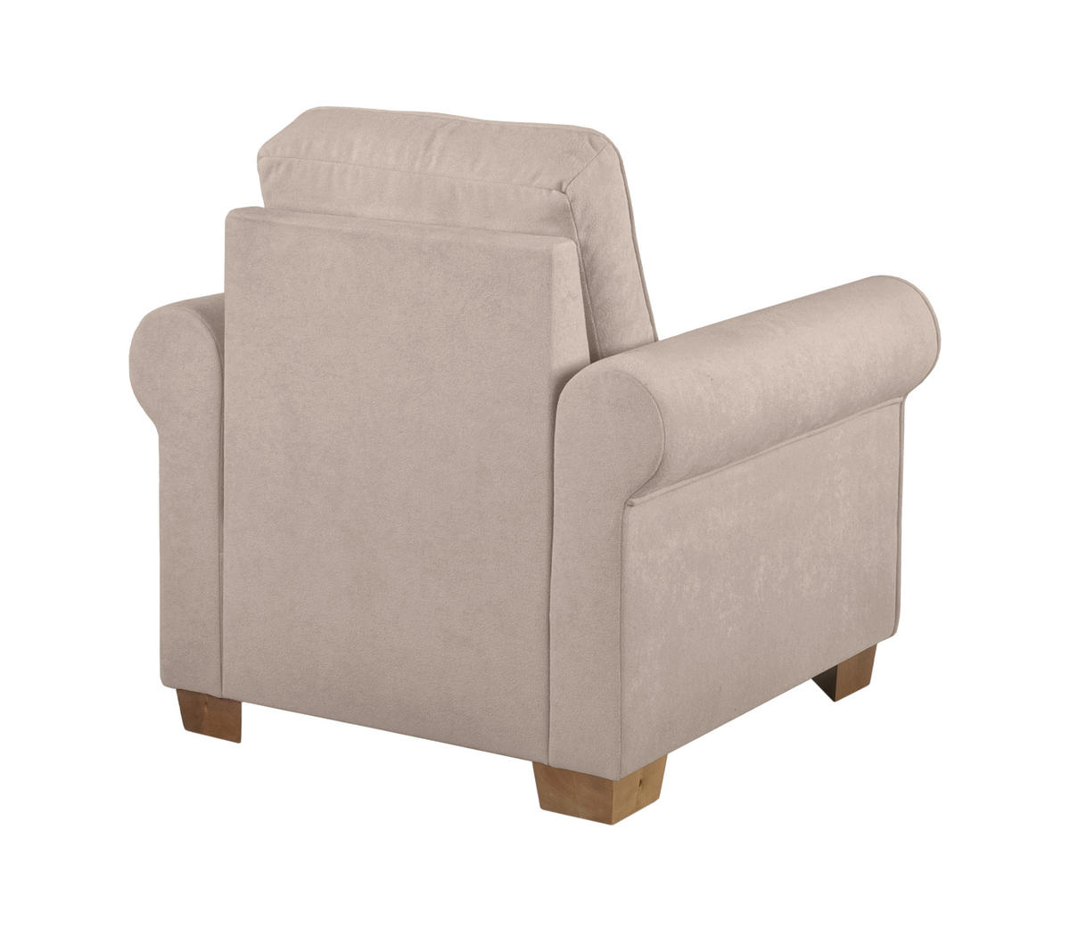 SESSEL in Taupe  - Taupe/Buchefarben, Design, Holz/Textil (93/89/82cm) - MID.YOU