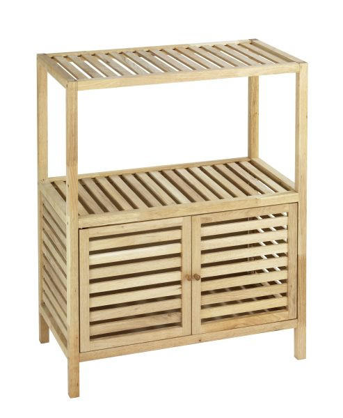 REGAL Walnuss massiv Nussbaumfarben  - Nussbaumfarben, Basics, Holz (67,5/86/35,5cm) - Wenko