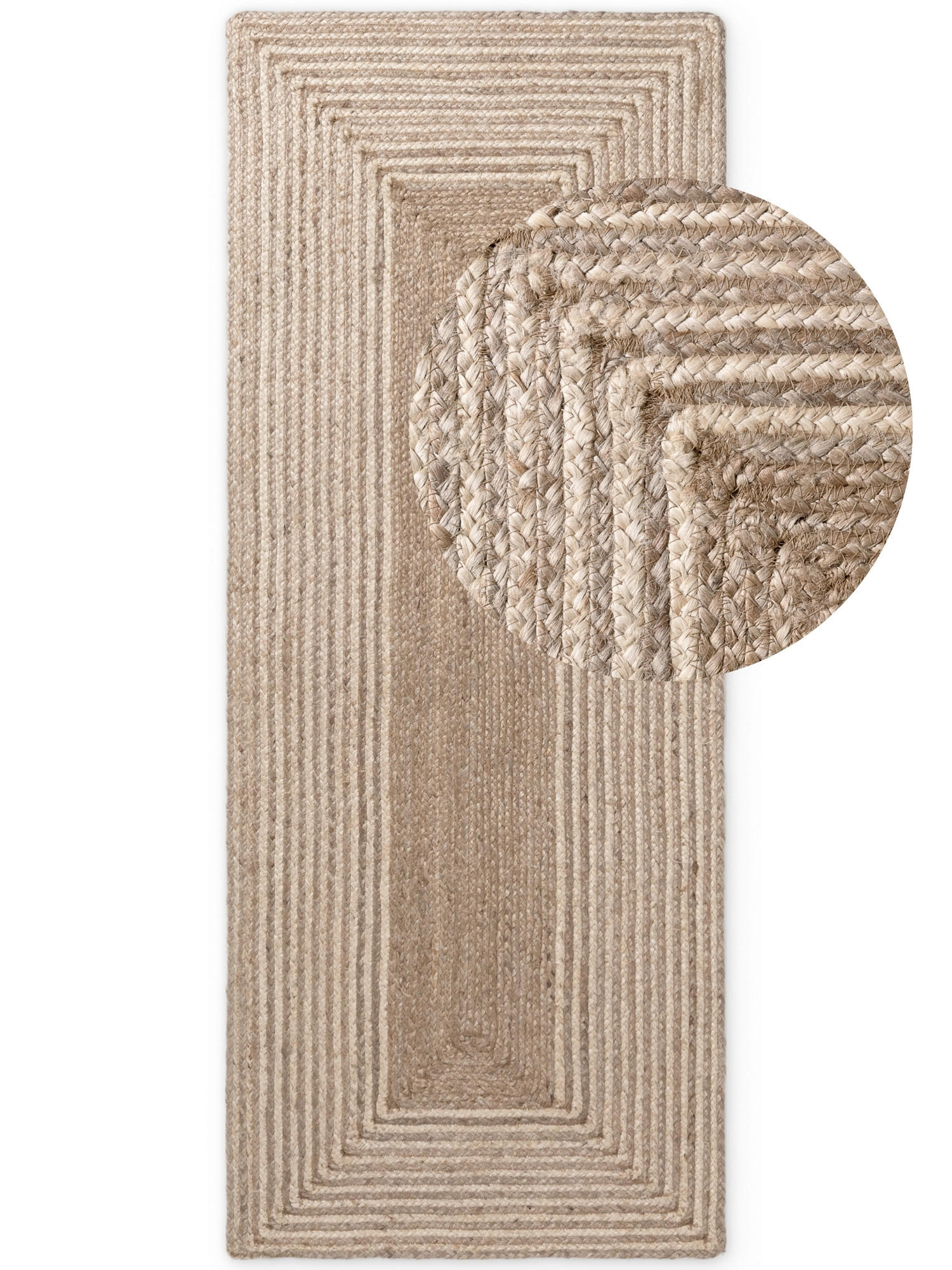 LÄUFER 80/300 cm Juno  - Graubraun/Creme, Natur, Textil (80/300cm) - Hanse Home