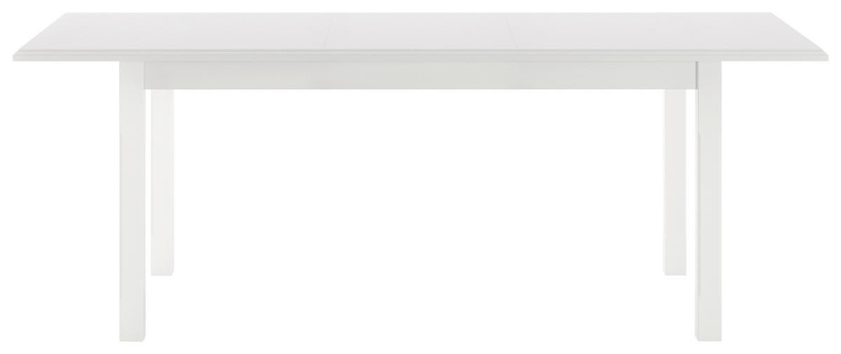 ESSTISCH Weiß rechteckig  ausziehbar  - Weiß, ROMANTIK / LANDHAUS, Holz/Holzwerkstoff (160/90/75cm) - Livetastic