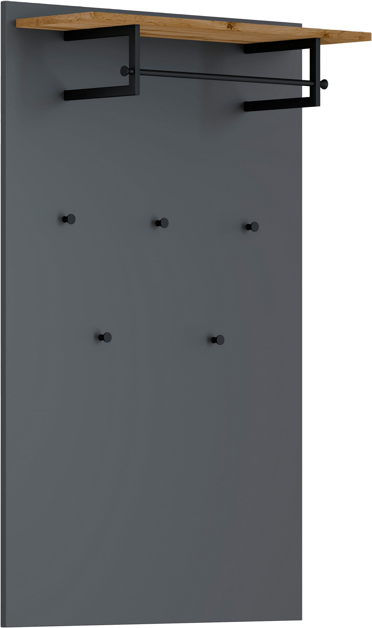 GARDEROBNI PANEL antracit, boje hrasta drvni materijal - boje hrasta/antracit, Design, drvni materijal (92/143/29cm)