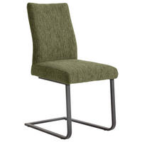 SCHWINGSTUHL  Lederauswahl, Stoffauswahl Flachgewebe  - Schwarz/Grün, Design, Textil/Metall (47/93/58cm) - Dieter Knoll