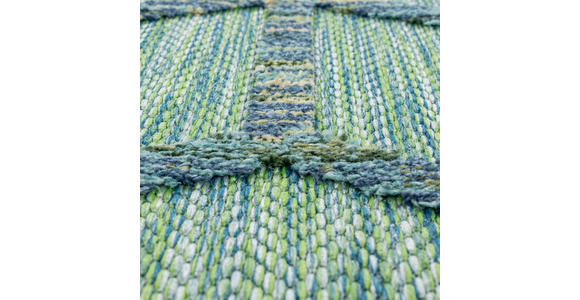Flachwebteppich 80/250 cm Bahama Grün  - Grün, Design, Textil (80/250cm) - Novel