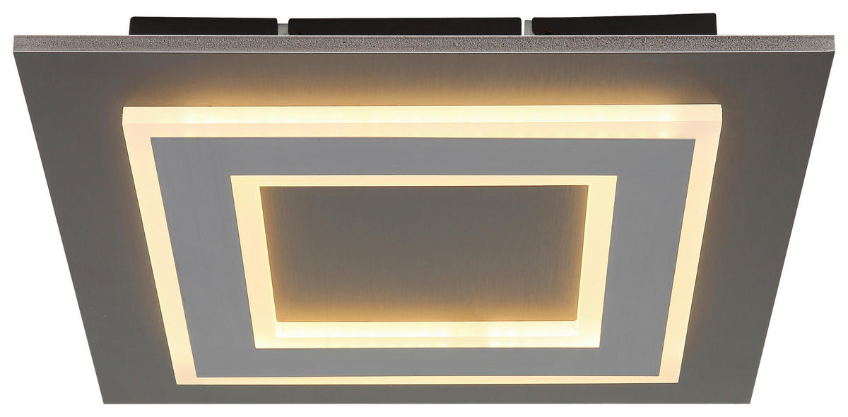 DECKENLEUCHTE 24 W    32/32/5,5 cm  - Anthrazit/Opal, Design, Kunststoff/Metall (32/32/5,5cm) - Novel