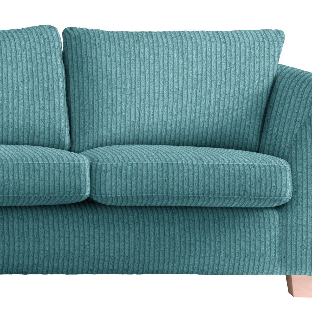 2-SITS SOFFA i textil petrol  - petrol/naturfärgad, trä/textil (190/70-85/95cm) - MID.YOU
