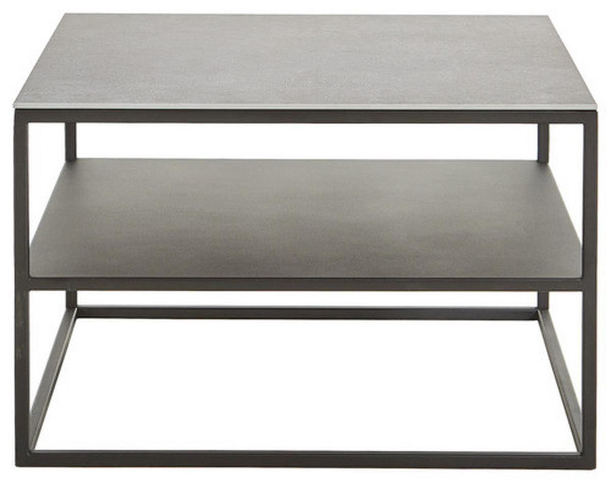 COUCHTISCH in Keramik 65/65/41,5 cm  - Schwarz/Grau, Design, Keramik/Metall (65/65/41,5cm) - Johann Jakob