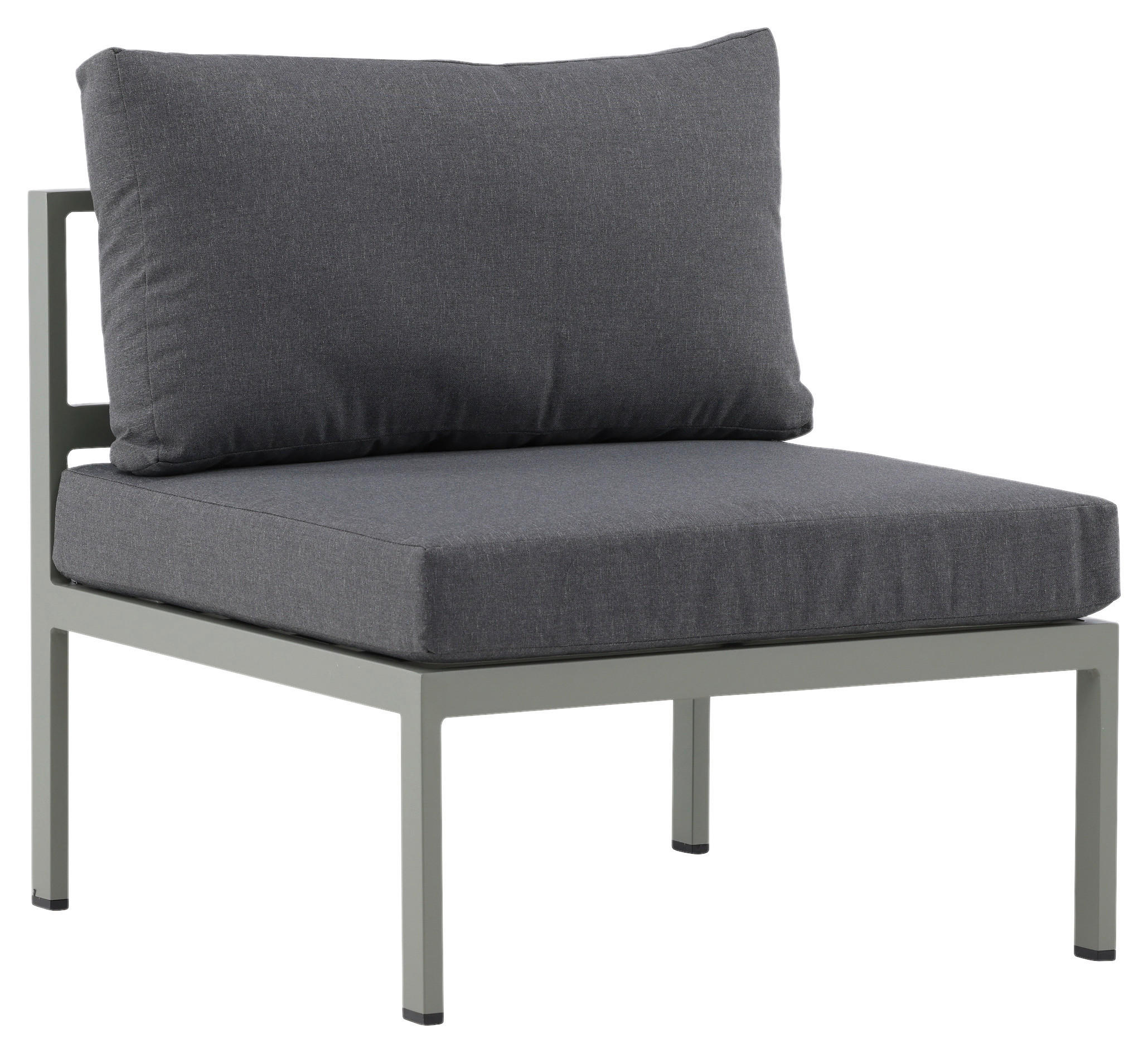 LOUNGEFÅTÖLJ  - grå/pastellgrön, Klassisk, metall (70/65/74cm) - Gardenson