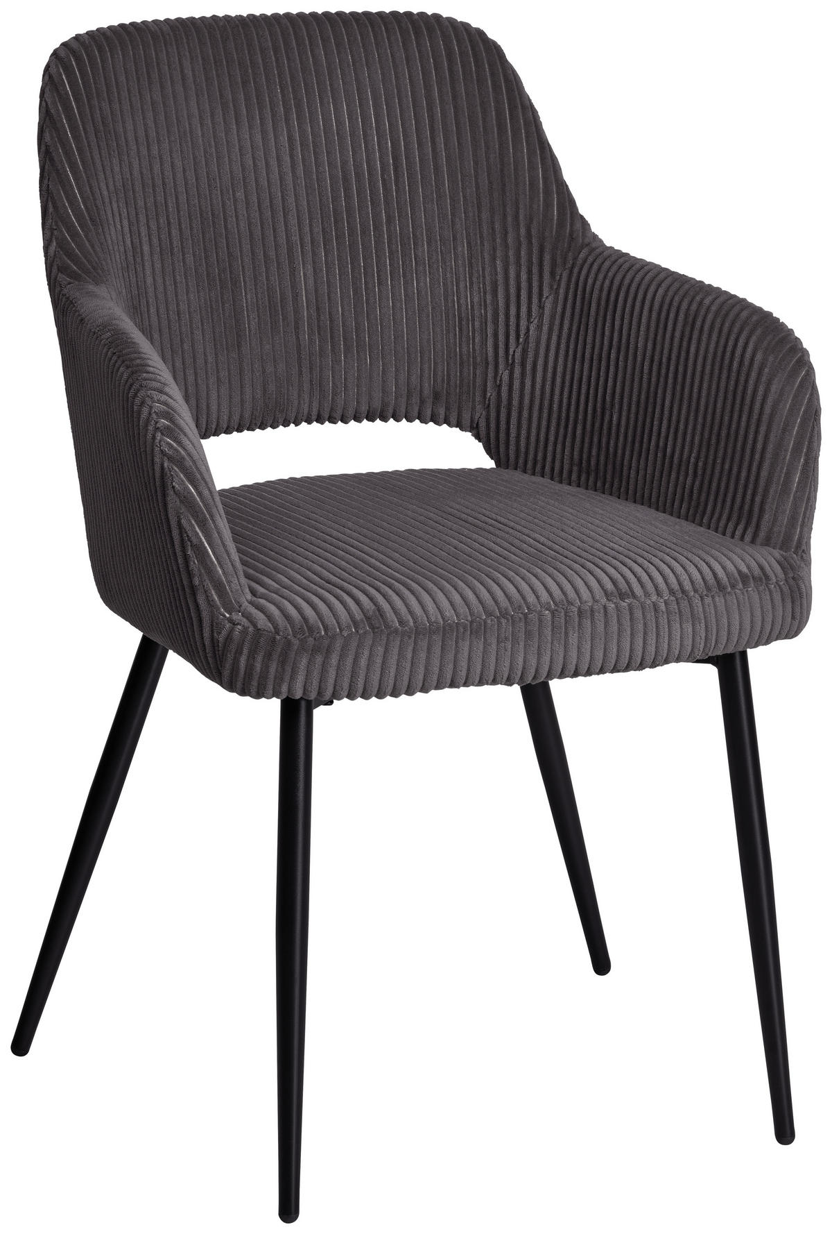 NASLANJAČ, les, kovina, tekstil siva  - siva/črna, Konvencionalno, kovina/tekstil (57/83.5/63cm) - MID.YOU