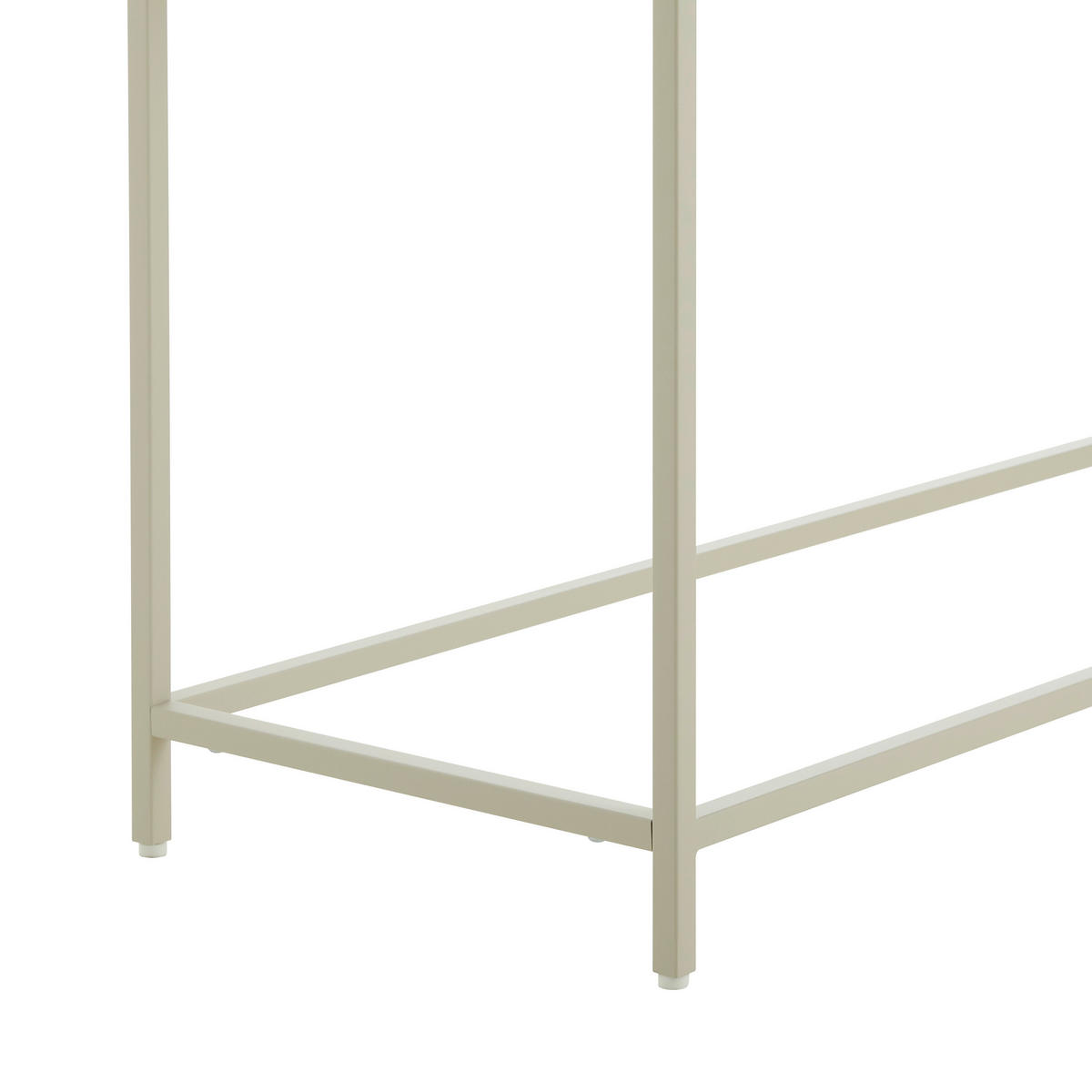 MASĂ TIP CONSOLĂ in metal 100/35/79 cm    - argintiu/crem, Design, metal (100/35/79cm) - Lomoco