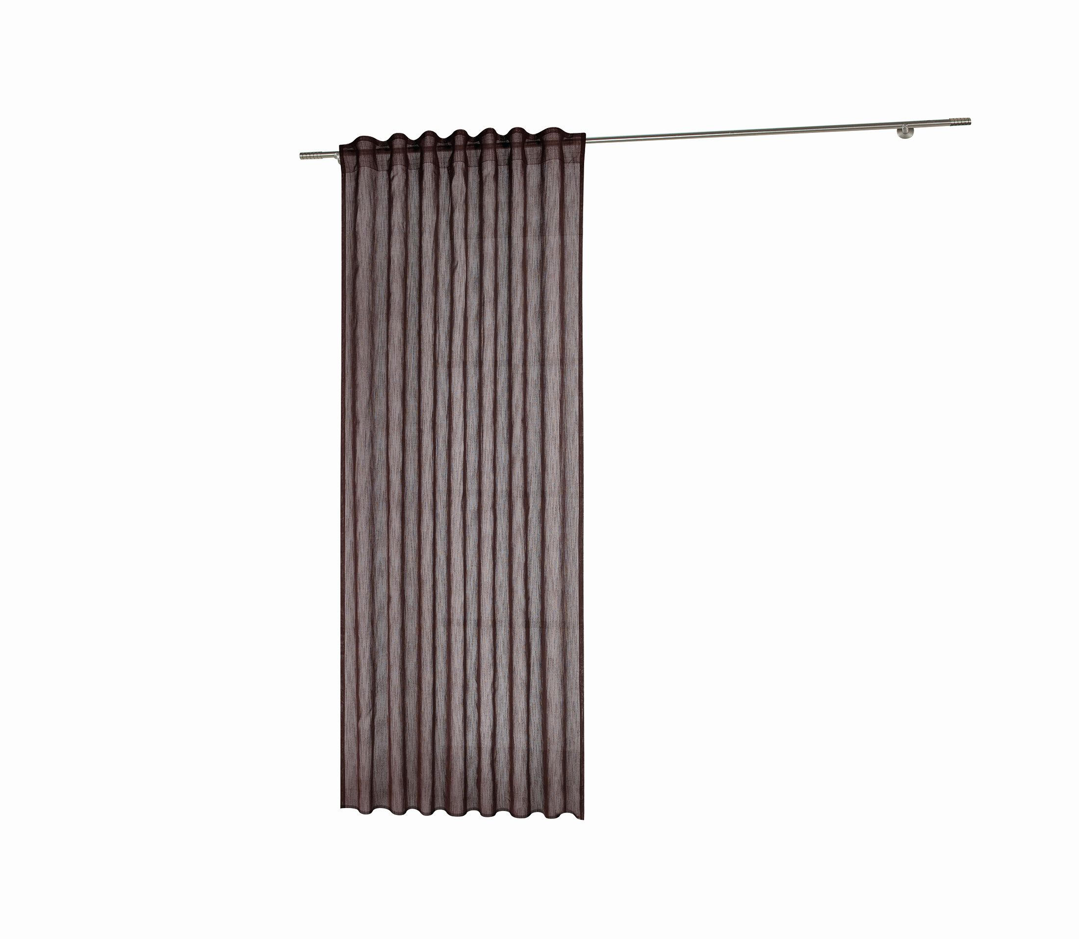 GOTOVA ZAVESA tamnobraon - tamnobraon, Konvencionalno, tekstil (140/245cm) - Esposa