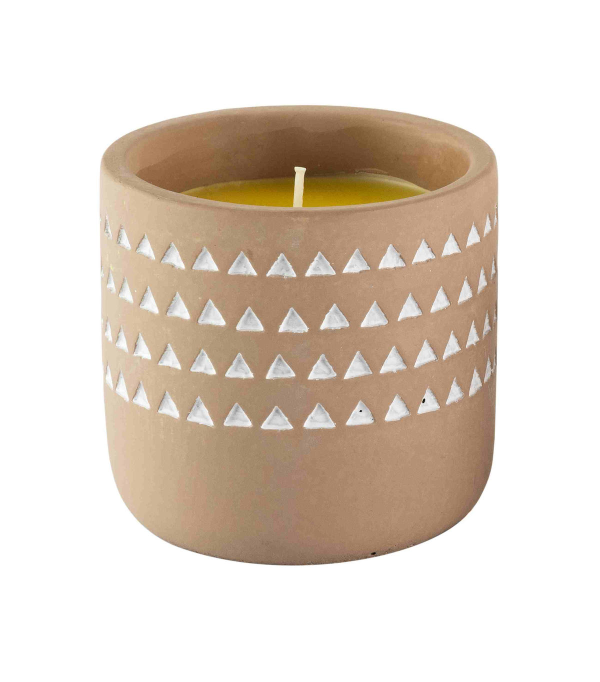 DUFTKERZE Zitrus  - Beigebraun, LIFESTYLE, Stein (10/10cm)