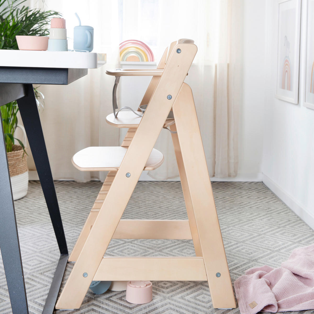 HOCHSTUHL Sit Up Flex  - Hellbraun, Basics, Holzwerkstoff/Kunststoff (44,5/80/54cm) - Roba