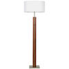 STEHLEUCHTE 50/160 cm    - Dunkelbraun/Weiß, LIFESTYLE, Holz/Textil (50/160cm) - Herzblut