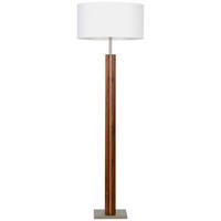 STEHLEUCHTE 50/160 cm    - Dunkelbraun/Weiß, LIFESTYLE, Holz/Textil (50/160cm) - Herzblut