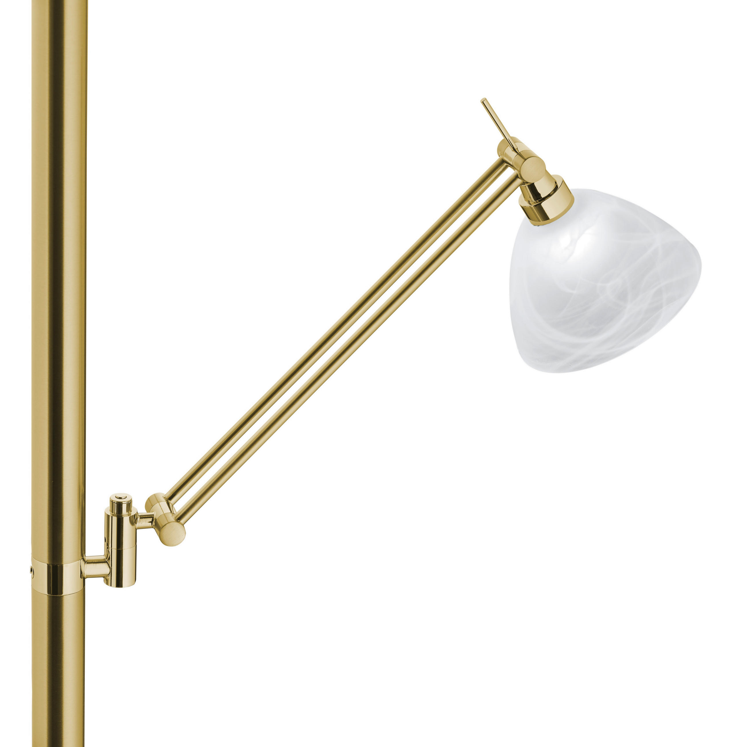 LED-STEHLEUCHTE    - Messingfarben, Design, Glas/Metall (182cm) - Hell