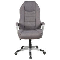 CHEFSESSEL Webstoff Dunkelgrau  - Dunkelgrau/Silberfarben, KONVENTIONELL, Kunststoff/Textil (66/116-124/66cm) - Boxxx